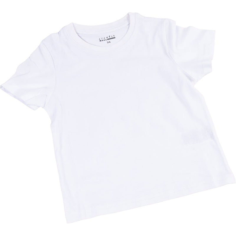 Load image into Gallery viewer, Creativ company t-shirt wit met ronde hals katoen, 3-4 jaar