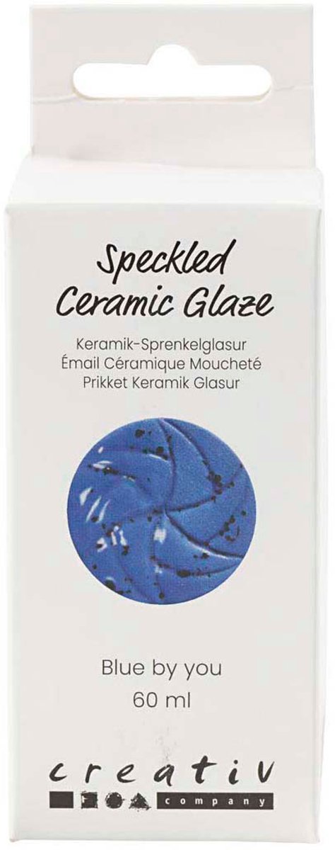 Afbeelding laden in galerijviewer, Creativ company gespikkeld keramiek glazuur 999-1060 c dekkend blue by you - 60ml