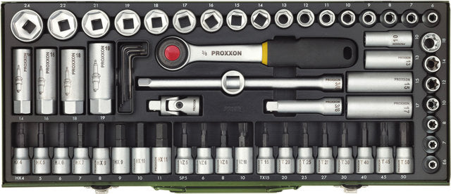 Load image into Gallery viewer, Proxxon 3 8 super compact set, 65 pieces