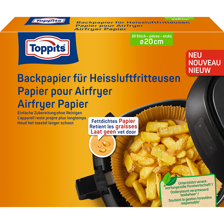 Chargez l'image dans la visionneuse de la galerie, Toppits airfryer bakvellen 20 cm 20 stuks