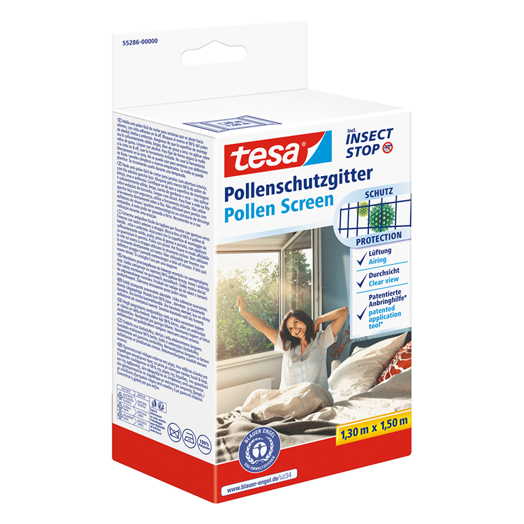Afbeelding laden in galerijviewer, Tesa 1074290 - insect stop premium 2-in-1 pollen en vliegenhor 1,3m x 1,5m | 1 stuks