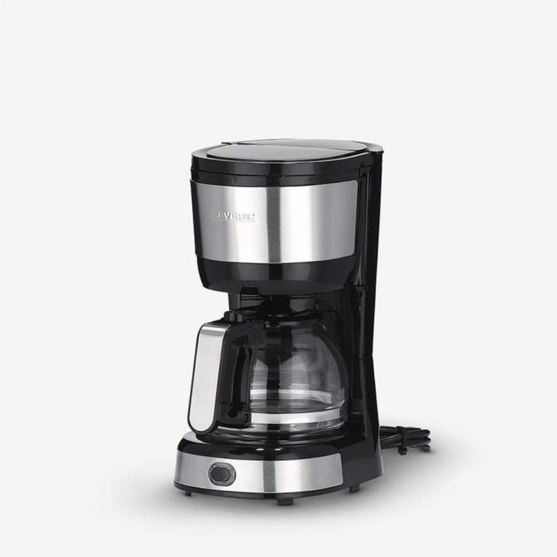 Afbeelding laden in galerijviewer, Severin koffiezetapparaat 4-kops met glaskan 750w rvs zwart
