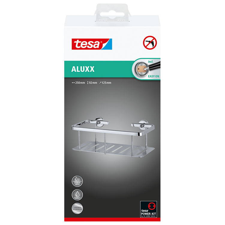 Afbeelding laden in galerijviewer, Tesa 1061444 - aluxx rek enkel + bodempl | 1 stuks