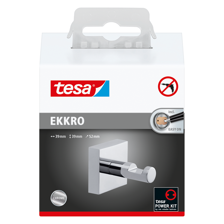 Afbeelding laden in galerijviewer, Tesa ekkro handdoekhaak lijm metaal