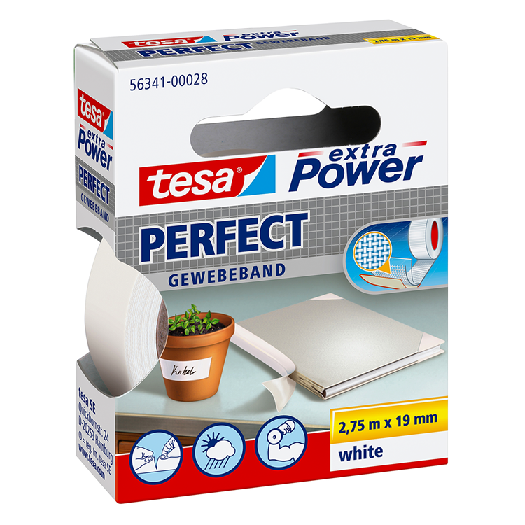 Chargez l'image dans la visionneuse de la galerie, Tesa extra power perfect plakband - wit - 19 mm x 2,75 m