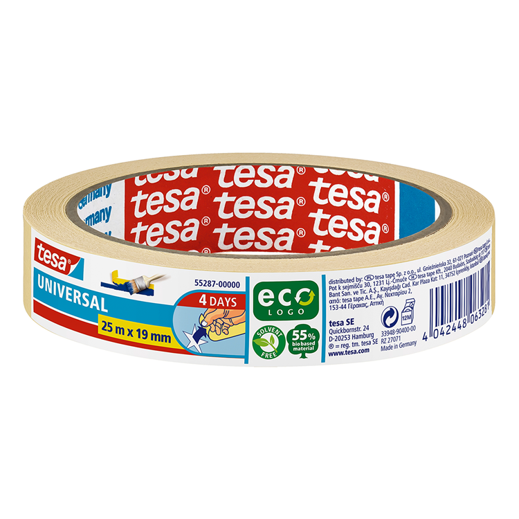 Afbeelding laden in galerijviewer, Tesa afplaktape - 1x rol - wit - 19 mm x 25 m - schilderstape - maskeertape - masking tape