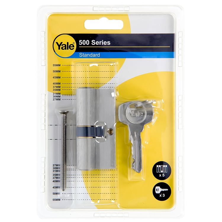 Afbeelding laden in galerijviewer, Yale 1060546 - profielcilinder 500 mv 65mm(30 35) | 5 stuks