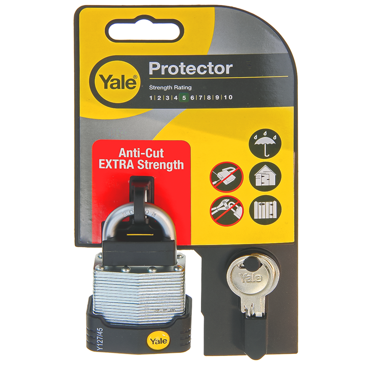 Laden Sie das Bild in Galerie -Viewer, Yale 1060490 - hangslot protector 45mm gelamineerd | 3 stuks