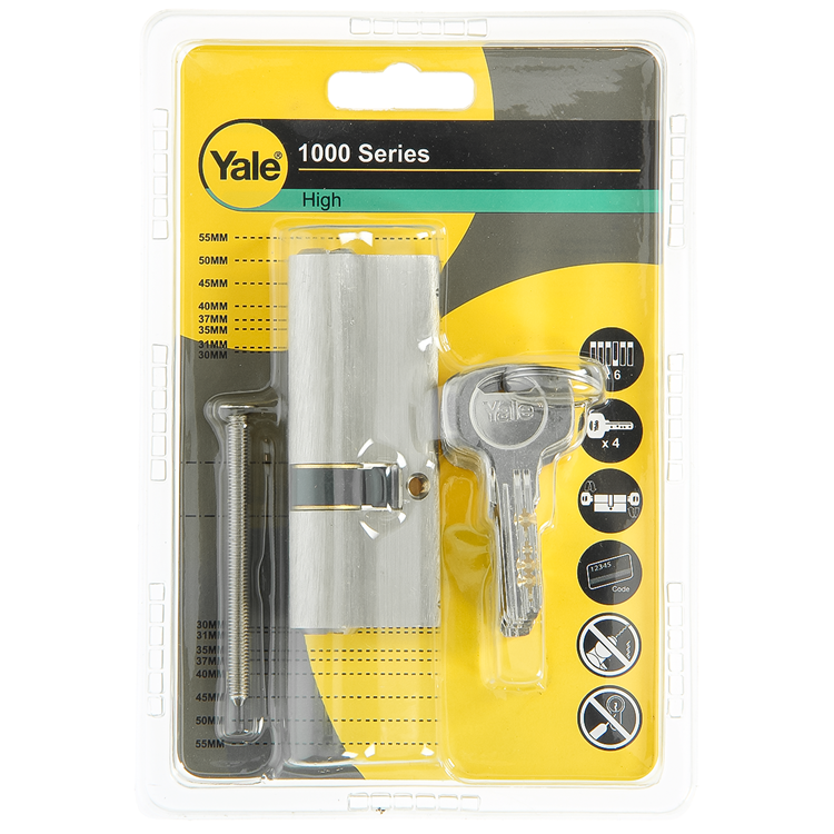Laden Sie das Bild in Galerie -Viewer, Yale 1060536 - profielcilinder 1000 mv 80mm(30 50) | 2 stuks