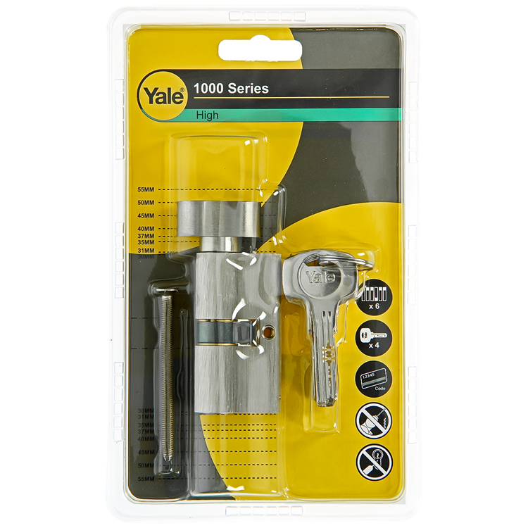 Afbeelding laden in galerijviewer, Yale 1060531 - knopcilinder 1000 mv 60mm(30 30) | 5 stuks