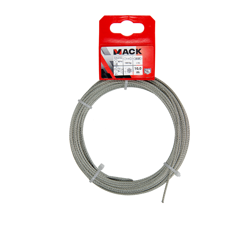Chargez l'image dans la visionneuse de la galerie, Mack 1015192 - staalkabel 7x7 rvs aisi 316 102mm wll 40 kg din en 12385-4 | 5 stuks