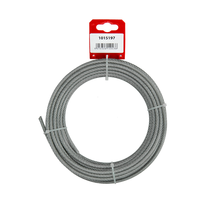 Chargez l'image dans la visionneuse de la galerie, Mack 1015197 - staalkabel pvc mantel 6x7 10m 4-5mm wll 170kg din en12385-4 | 5 stuks