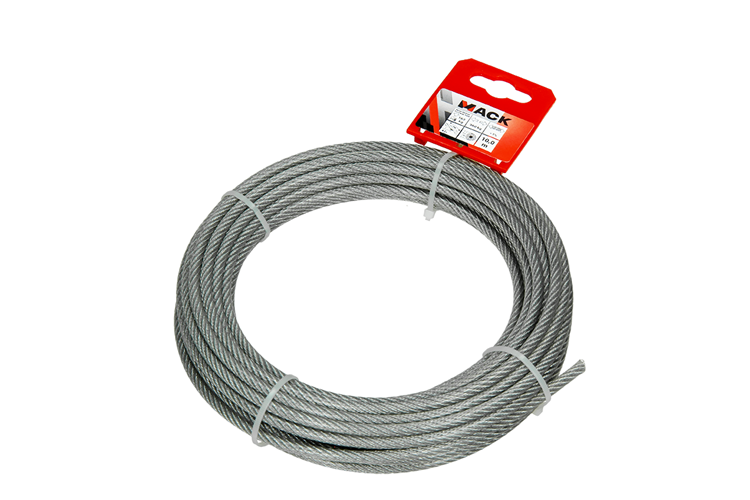Chargez l'image dans la visionneuse de la galerie, Mack 1015197 - staalkabel pvc mantel 6x7 10m 4-5mm wll 170kg din en12385-4 | 5 stuks
