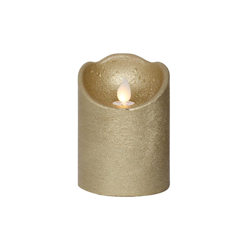 Chargez l'image dans la visionneuse de la galerie, Lumineo led waving kaars wax goud ã˜7,5xh10cm warm wit
