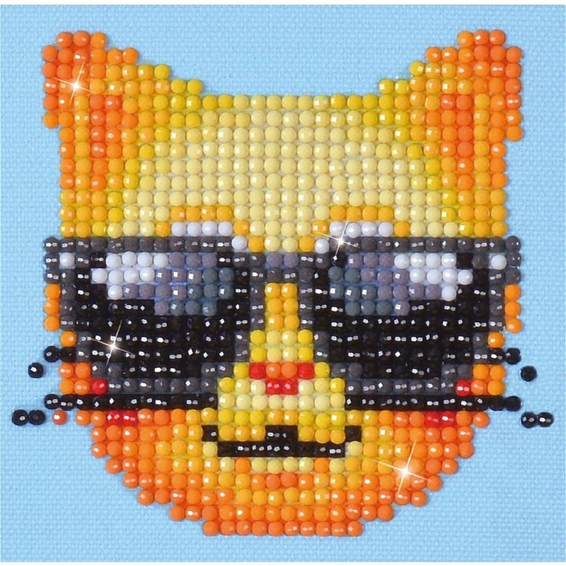 Load image into Gallery viewer, Diamond dotz diamond painting cool cat 10x10 cm