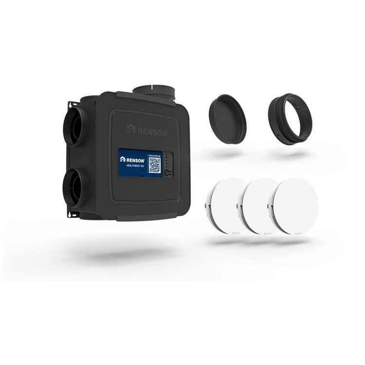 Afbeelding laden in galerijviewer, Renson 1074428 - kit healthbox go met ventielenunit + 3xaeroo + 3x adaptorring | 1 stuks