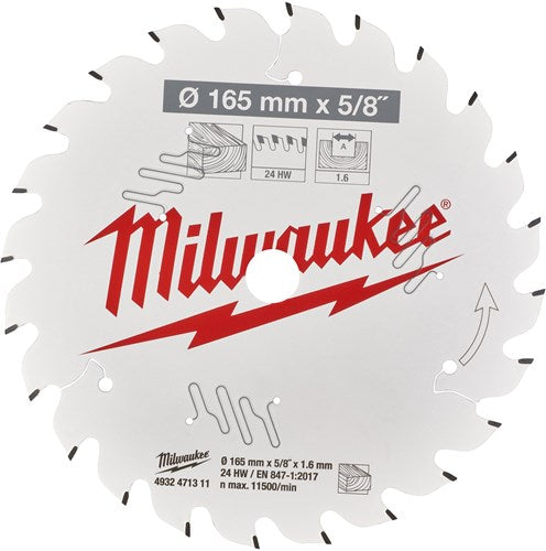 Load image into Gallery viewer, Milwaukee accessoires hm cirkelzaagblad | 165 x 15,87 x 24t | hout mdf laminaat - 4932471311