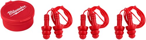 Load image into Gallery viewer, Milwaukee accessoires herbruikbare oordoppen met koord | 3 stuks - 4932471904