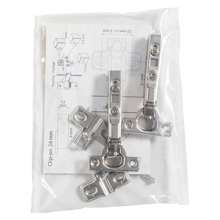 Afbeelding laden in galerijviewer, Mack 1071151 - 2 inboorsch. clip on soft cl. 26mm 110° half opliggende deur | 5 stuks