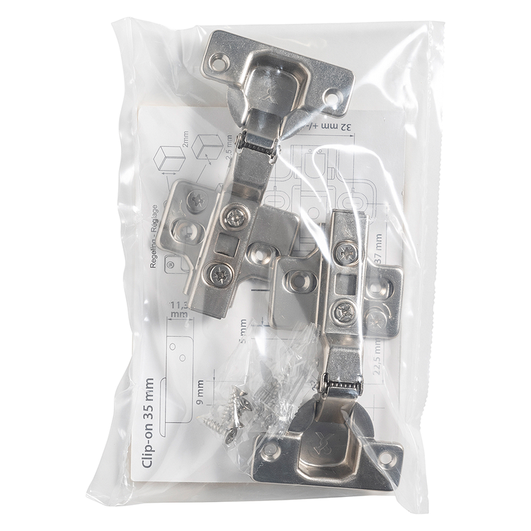 Afbeelding laden in galerijviewer, Mack 1071154 - 2 inboorsch. clip on soft cl. 35mm 110° half opliggende deur | 5 stuks