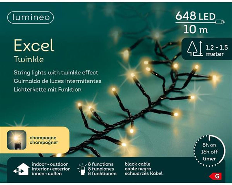 Load image into Gallery viewer, Lumineo excel twinkel 648 led champagne