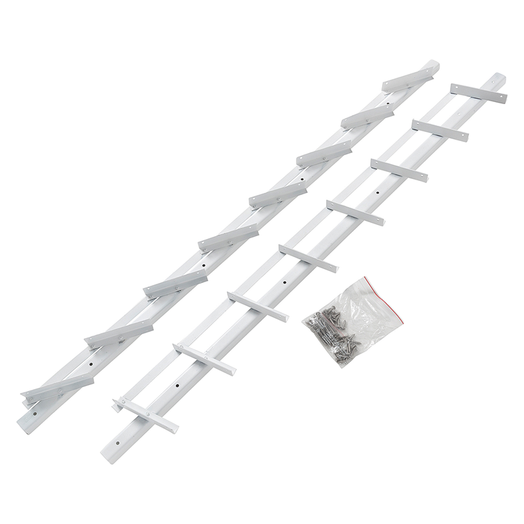 Afbeelding laden in galerijviewer, Mack 1074596 - multiflex shutters 96 cm rvs wit gecoat | 2 stuks