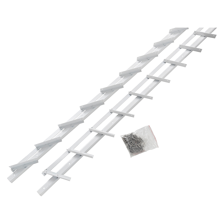 Afbeelding laden in galerijviewer, Mack 1074598 - multiflex shutters 220 cm rvs wit gecoat | 2 stuks