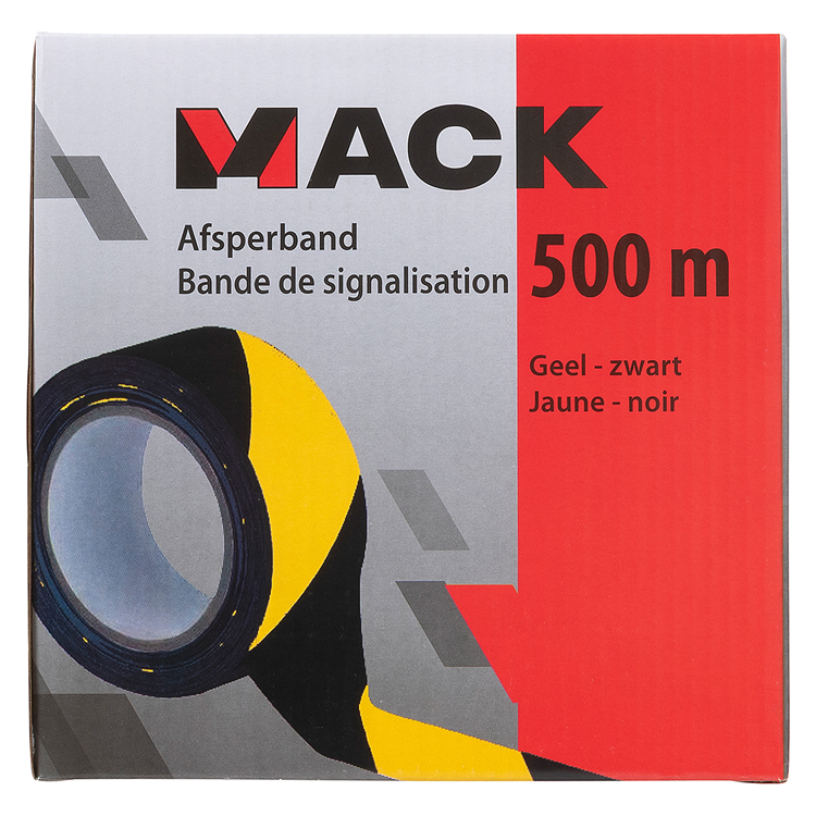 ギャラリービューアに画像をロードする, Mack 1072142 - afsperband geel zwart doos 75mm x 500m - 35 micron | 3 stuks