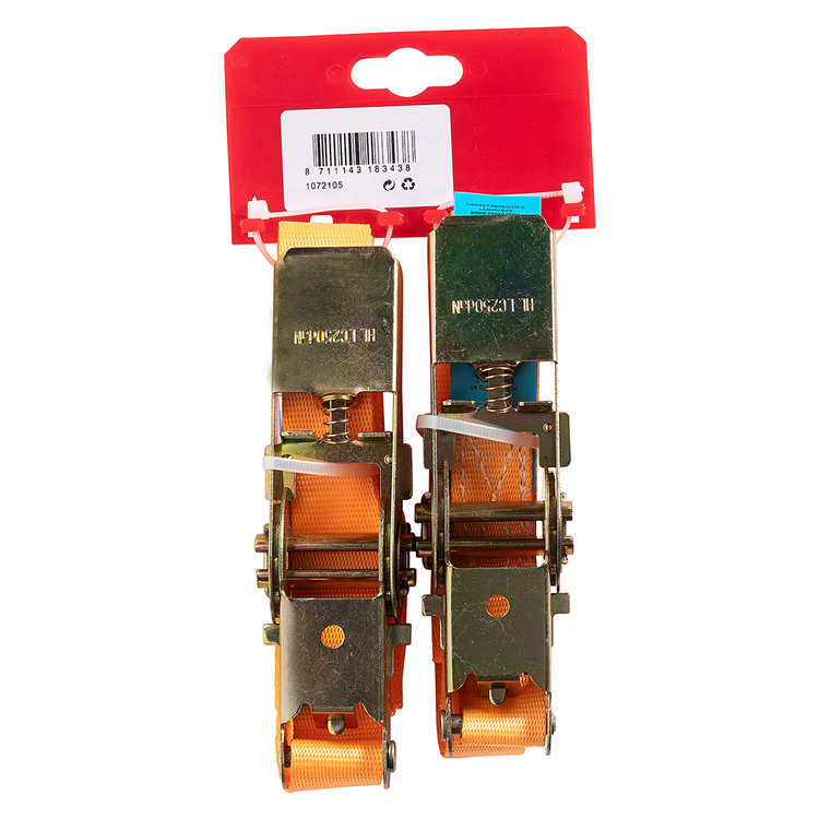 Afbeelding laden in galerijviewer, Mack 1072105 - 2 spangordels pe, ratelspanner25mm-4m max 500kg | 5 stuks