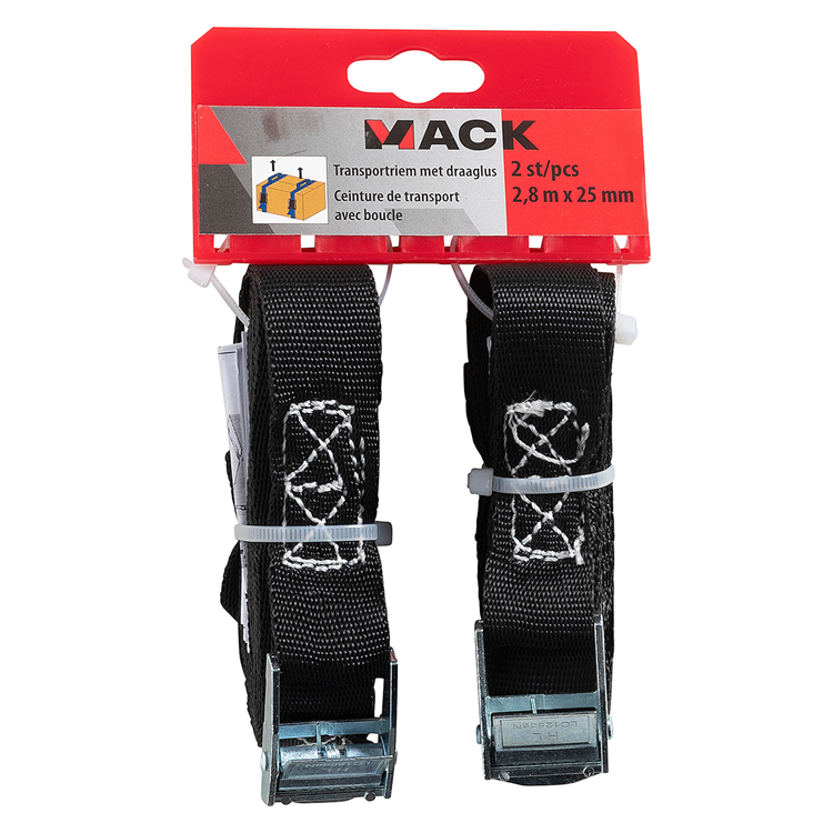 Afbeelding laden in galerijviewer, Mack 1072410 - 2 transportriemen met draaglus25mm - 2,8mm | 5 stuks
