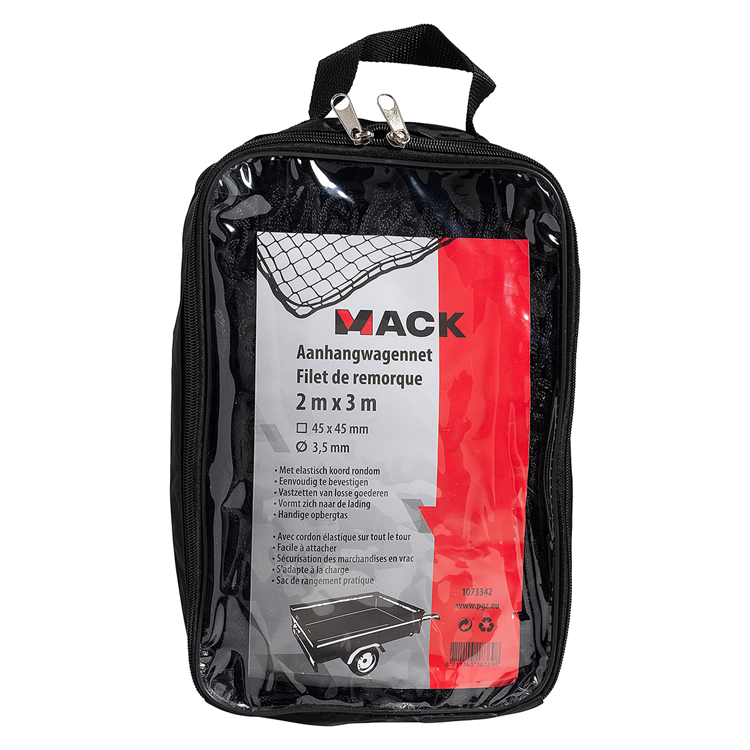 Afbeelding laden in galerijviewer, Mack 1073342 - aanhangwagennet zwart 2 x 3m | 3 stuks