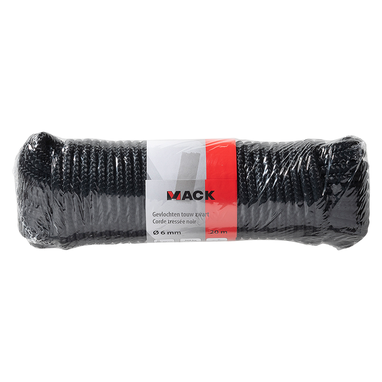 Chargez l'image dans la visionneuse de la galerie, Mack 1072117 - pp gevlochten zwart streng 6mm 20m | 5 stuks