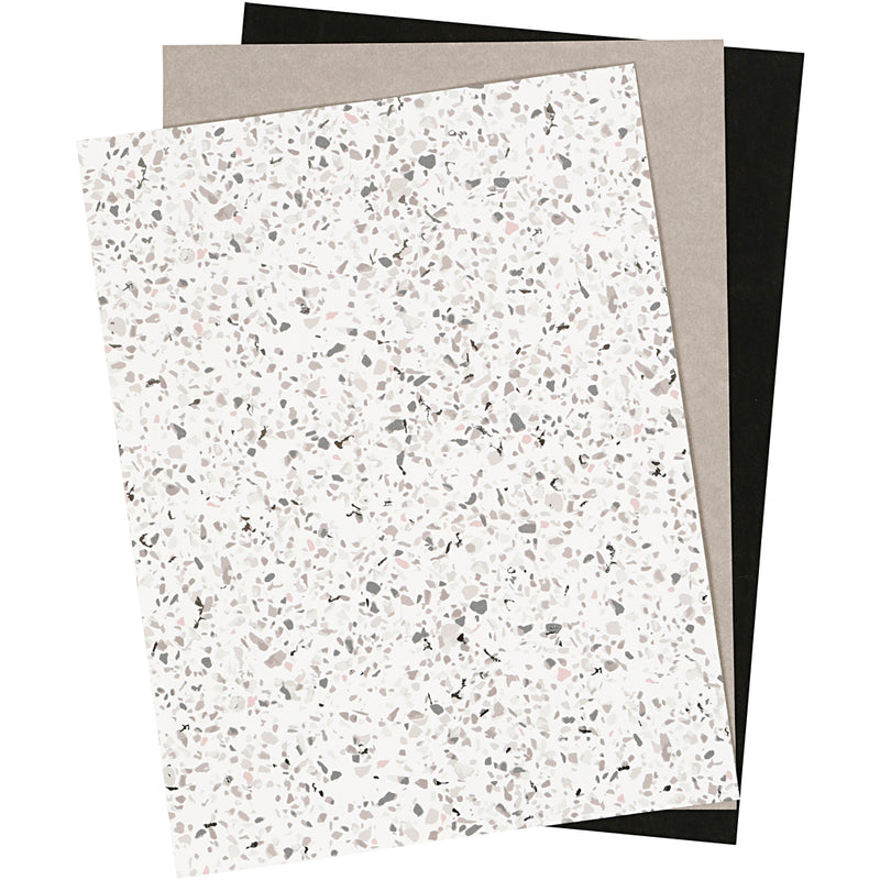 Load image into Gallery viewer, Creativ company https: www.cchobby.nl faux-leather-papier-vel-21x27-5-21x28-5-21x29-5-cm-dikte-0-55-mm-unikleurig-met-folie-bedrukt-3-vel-1-doos-498834