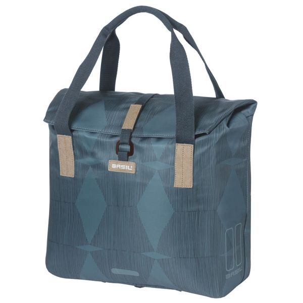 Load image into Gallery viewer, Basil Elegance fietsshopper, Choose Green, unisex, stadfiets, estate blue