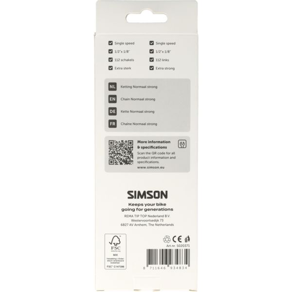 Afbeelding laden in galerijviewer, Simson ketting normaal strong