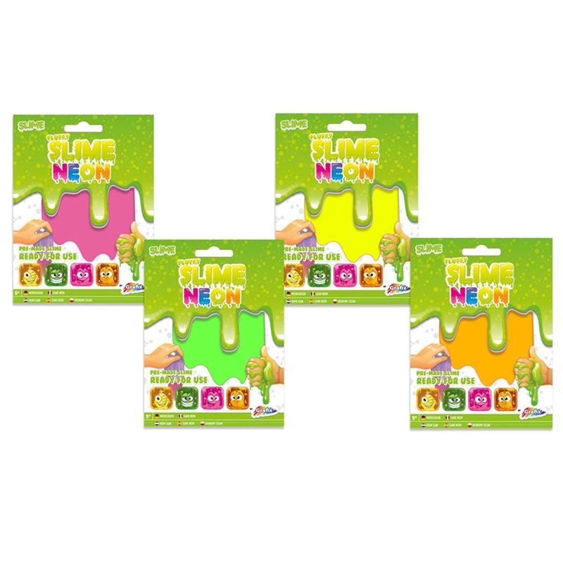 Load image into Gallery viewer, Grafix neon fluffy slime -kant en klaar