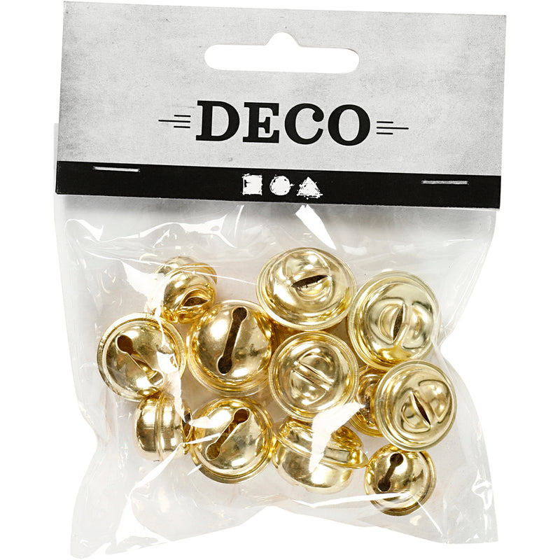 Load image into Gallery viewer, Creativ company https: www.cchobby.nl belletjes-d-13-15-17-mm-goud-12-div-1-doos