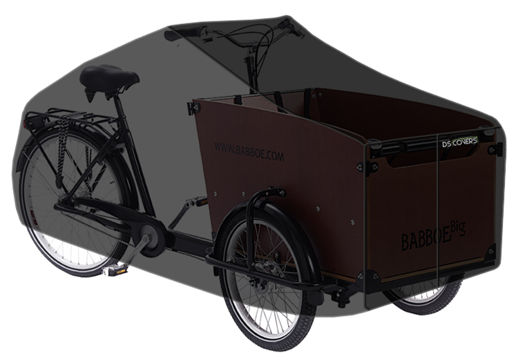 Load image into Gallery viewer, Ds covers cargo bike cover for doubke-track bike with 3 wheels without built-in rain cover black