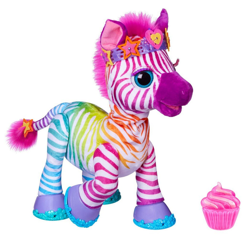 Laden Sie das Bild in Galerie -Viewer, FurReal Friends FurReal Zenya My Rainbow Zebra + Geluid en Accessoires