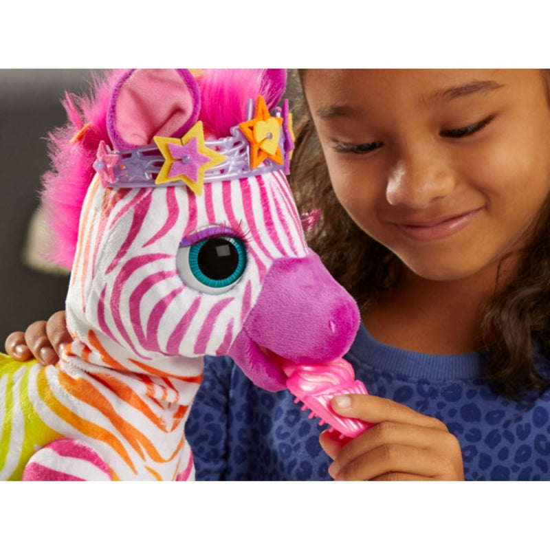Laden Sie das Bild in Galerie -Viewer, FurReal Friends FurReal Zenya My Rainbow Zebra + Geluid en Accessoires