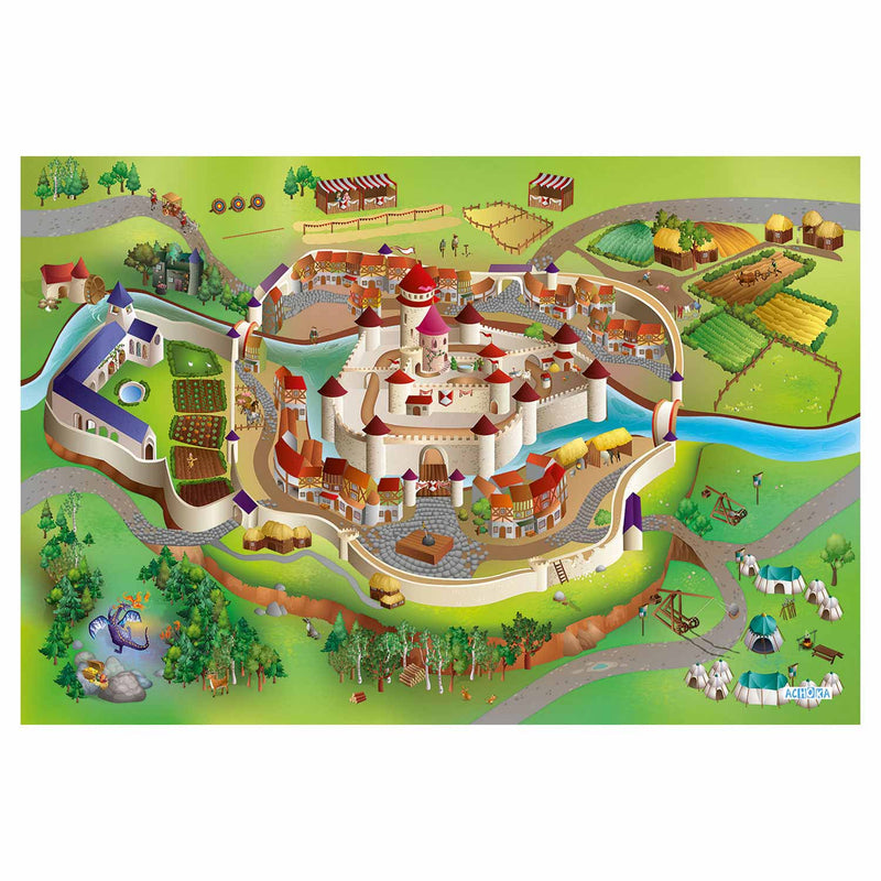 Load image into Gallery viewer, Achoka speelkleed kasteel middeleeuwen, 100x150cm