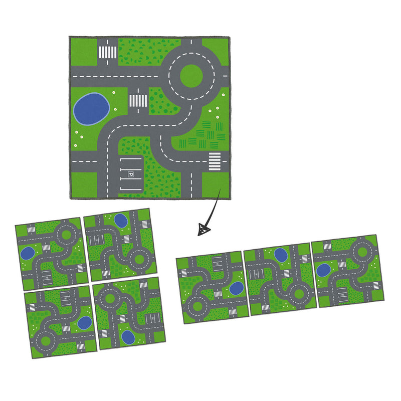 Load image into Gallery viewer, Achoka Speelkleed Verkeerswegen, 100x100cm