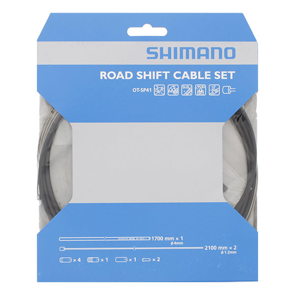 Load image into Gallery viewer, Shimano versnellingskabelset race rvs - zwart