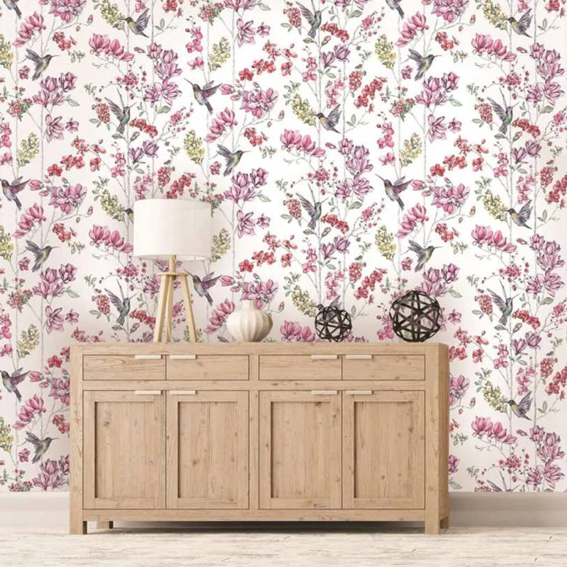 Load image into Gallery viewer, DUTCH WALLCOVERINGS DUTCH WALLCOVERINGS Behang kolibrie roze
