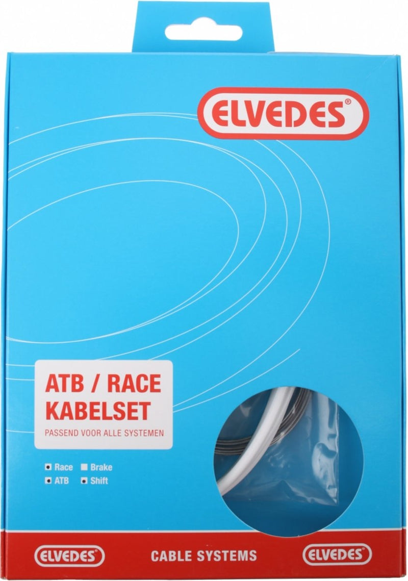 Load image into Gallery viewer, Schakel kabelkit Elvedes ATB Race compleet - wit (in doosje)