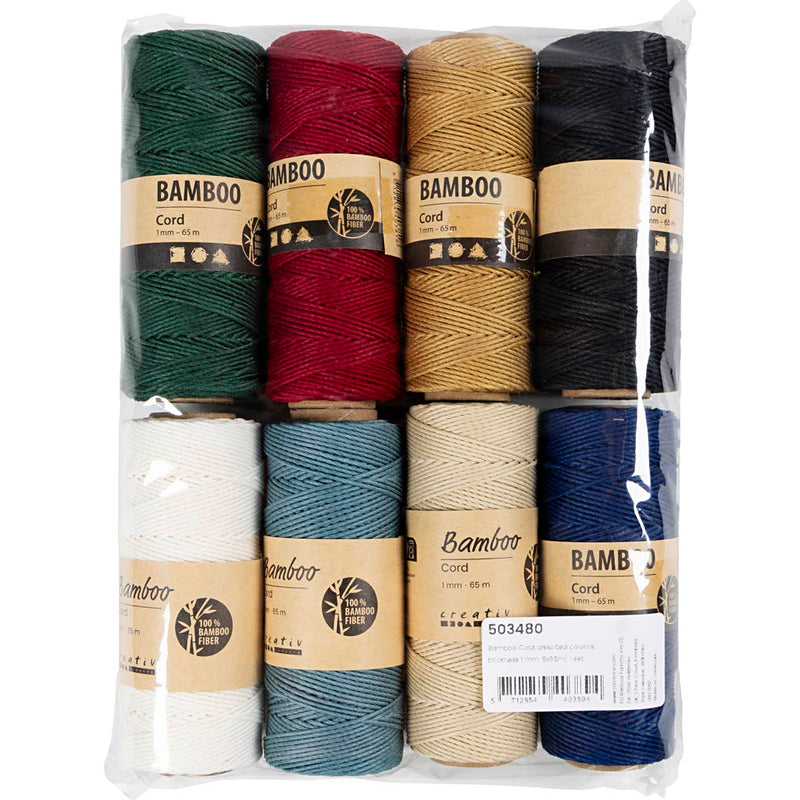 ギャラリービューアに画像をロードする, Http: www.cchobby.nl bamboekoord-dikte-1-mm-diverse-kleuren-8x65-m-1-set