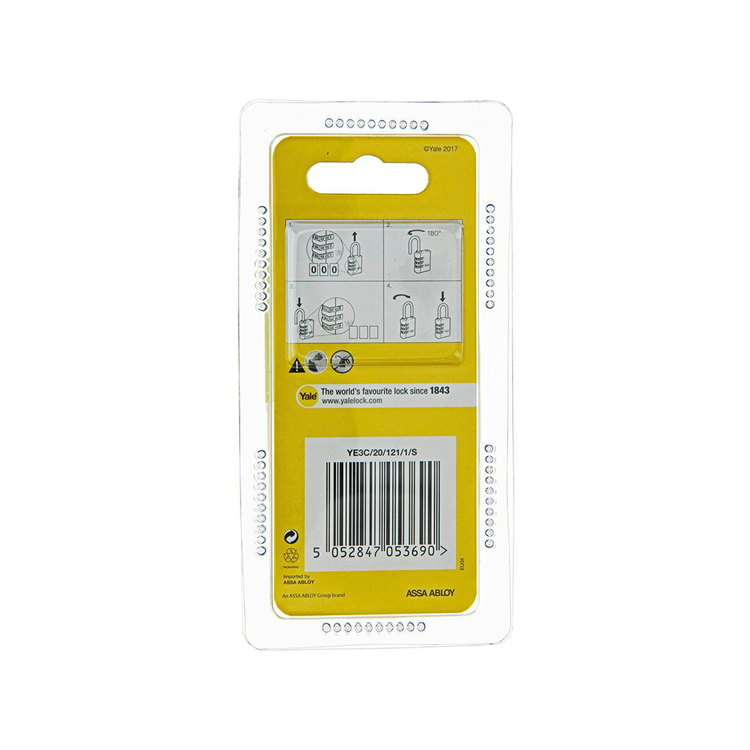Afbeelding laden in galerijviewer, Yale 1065213 - hangslot 20mm alu zilver std | 6 stuks