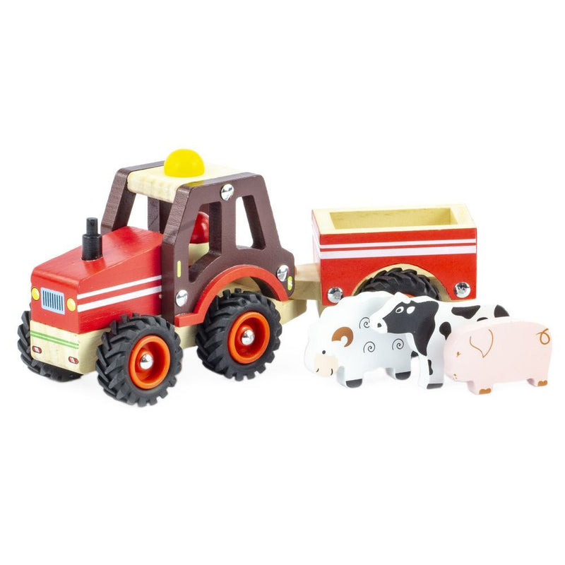ギャラリービューアに画像をロードする, Retro houten tractor+trailerset. fsc. 2+