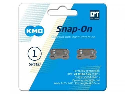 Load image into Gallery viewer, KMC Kettingschakel - Snap-on - 1 8 - 8,60mm - Zilver