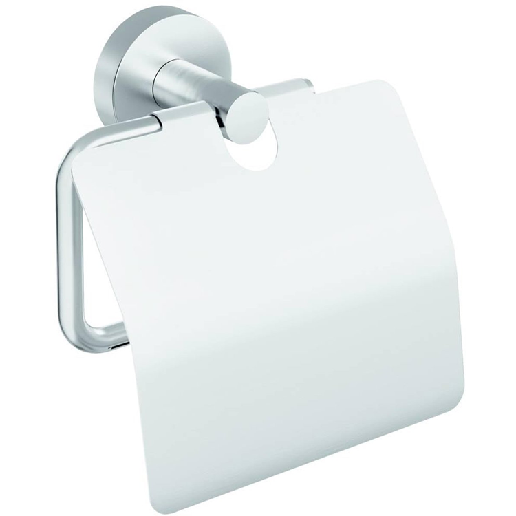Afbeelding laden in galerijviewer, Tesa 1073542 - moon toiletrolhouder met deksel stainless steel | 1 stuks